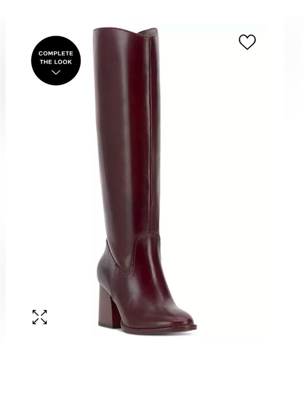 Vince Camuto - Leila Extra Wide-Calf Boots size 7.5 rich mahogany